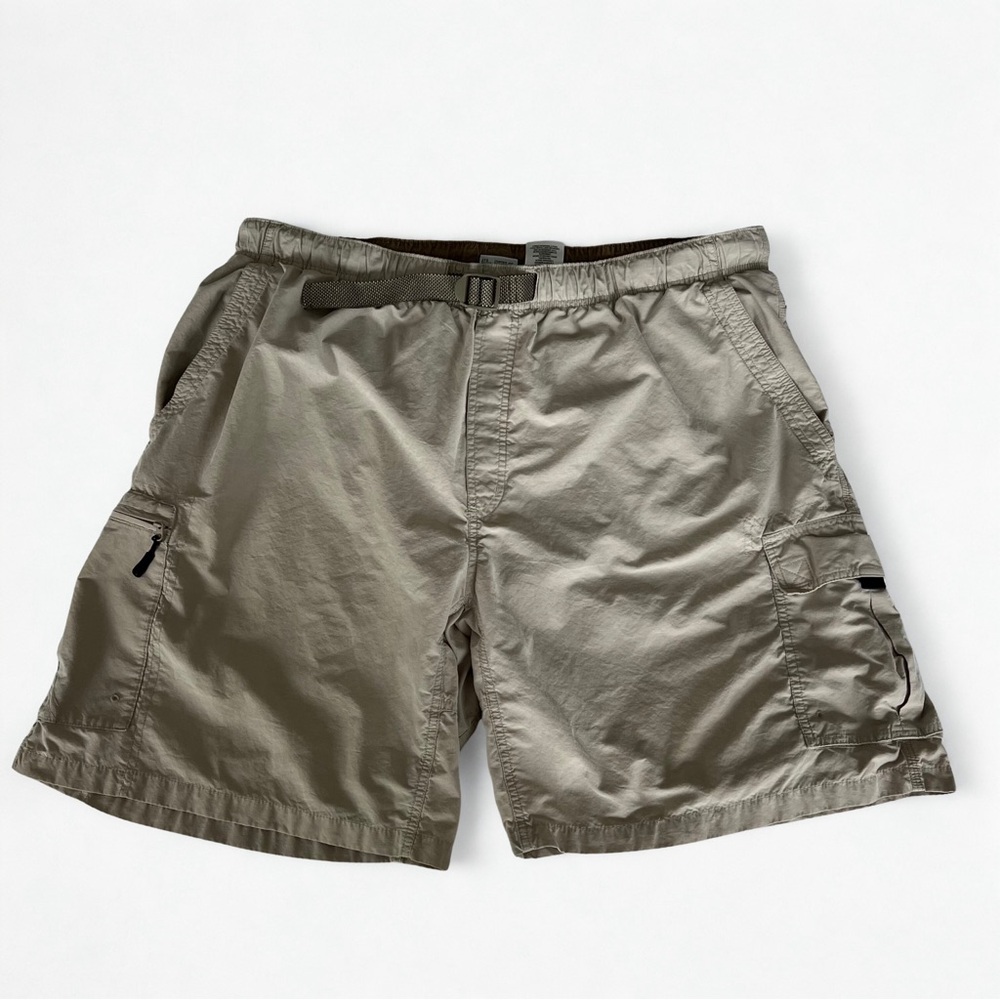 Columbia Mens Tan Cargo Hiking Fishing Lightweight Short Mesh Lining Size XXL